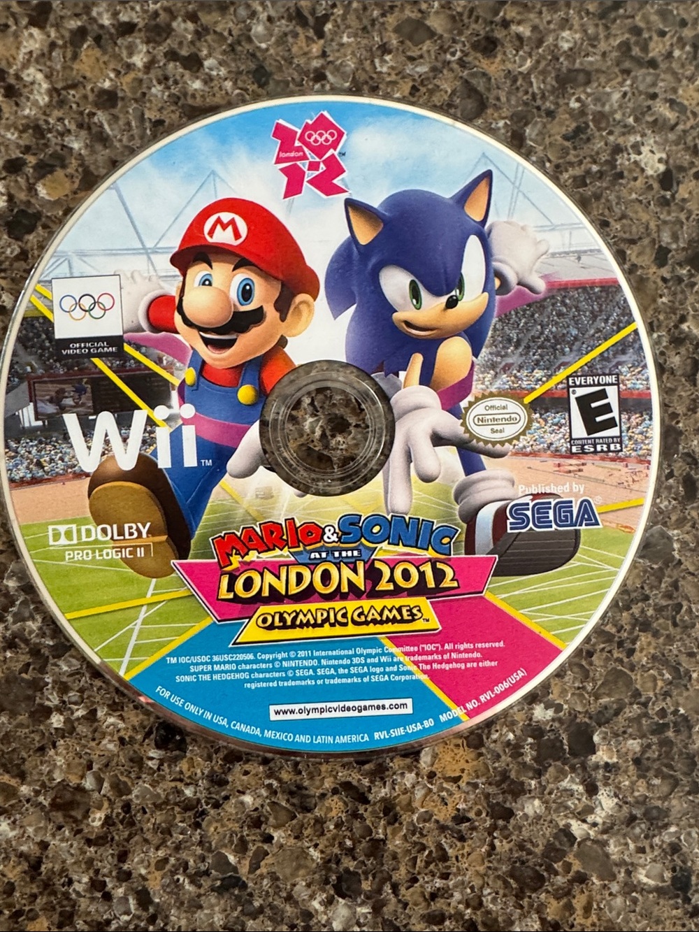 Sega Mario & Sonic at the London 2012 Olympic Games (Wii) - Blue/Red Disc